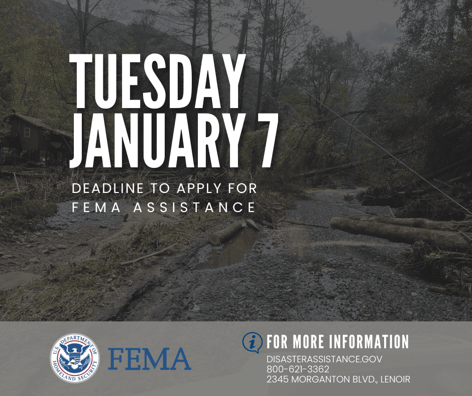 FEMA Deadline January 7