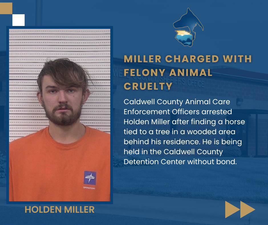Miller Charged with Felony Animal Cruelty 