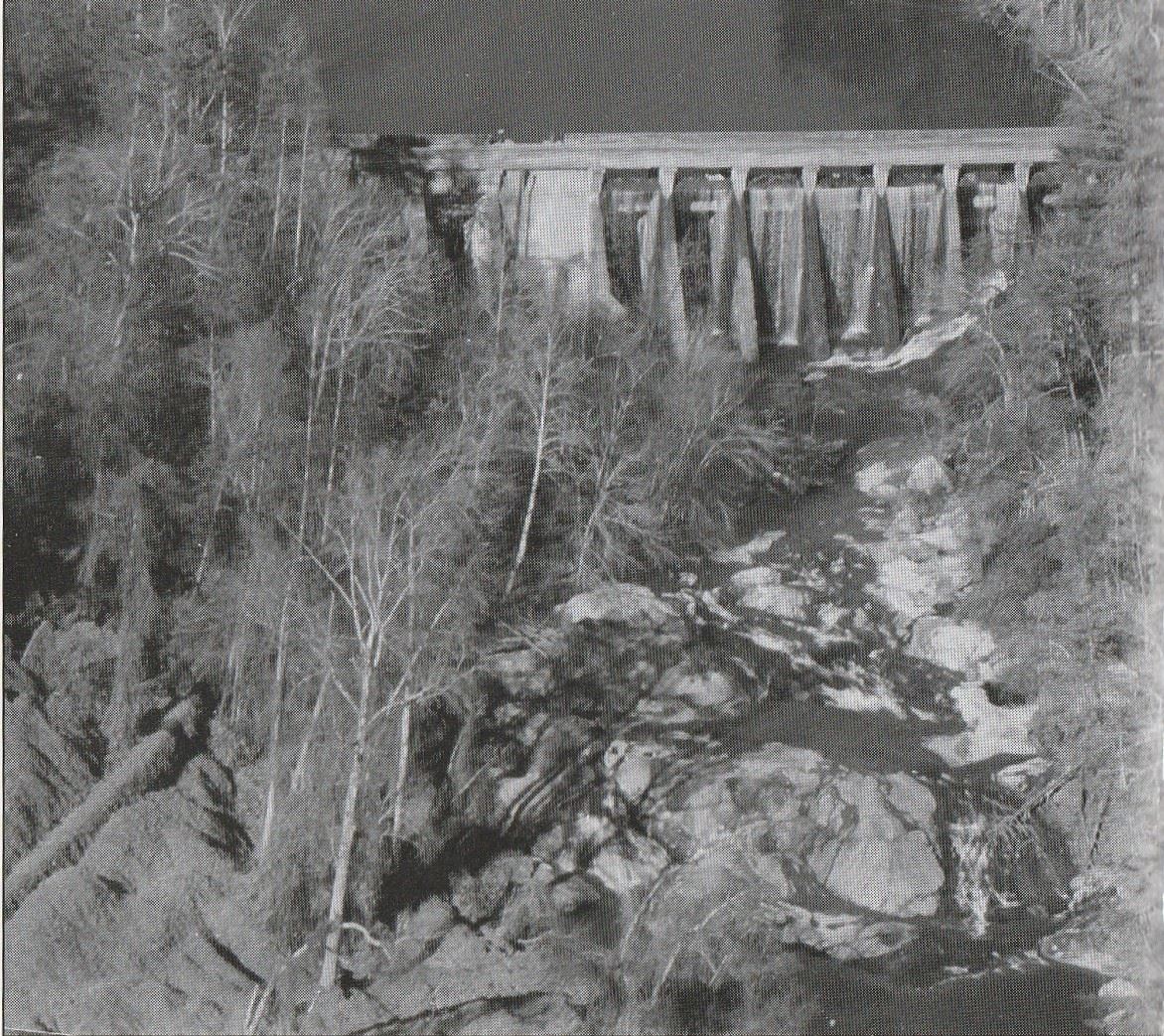 Granite Falls Dam provided electricity for the area, 1915