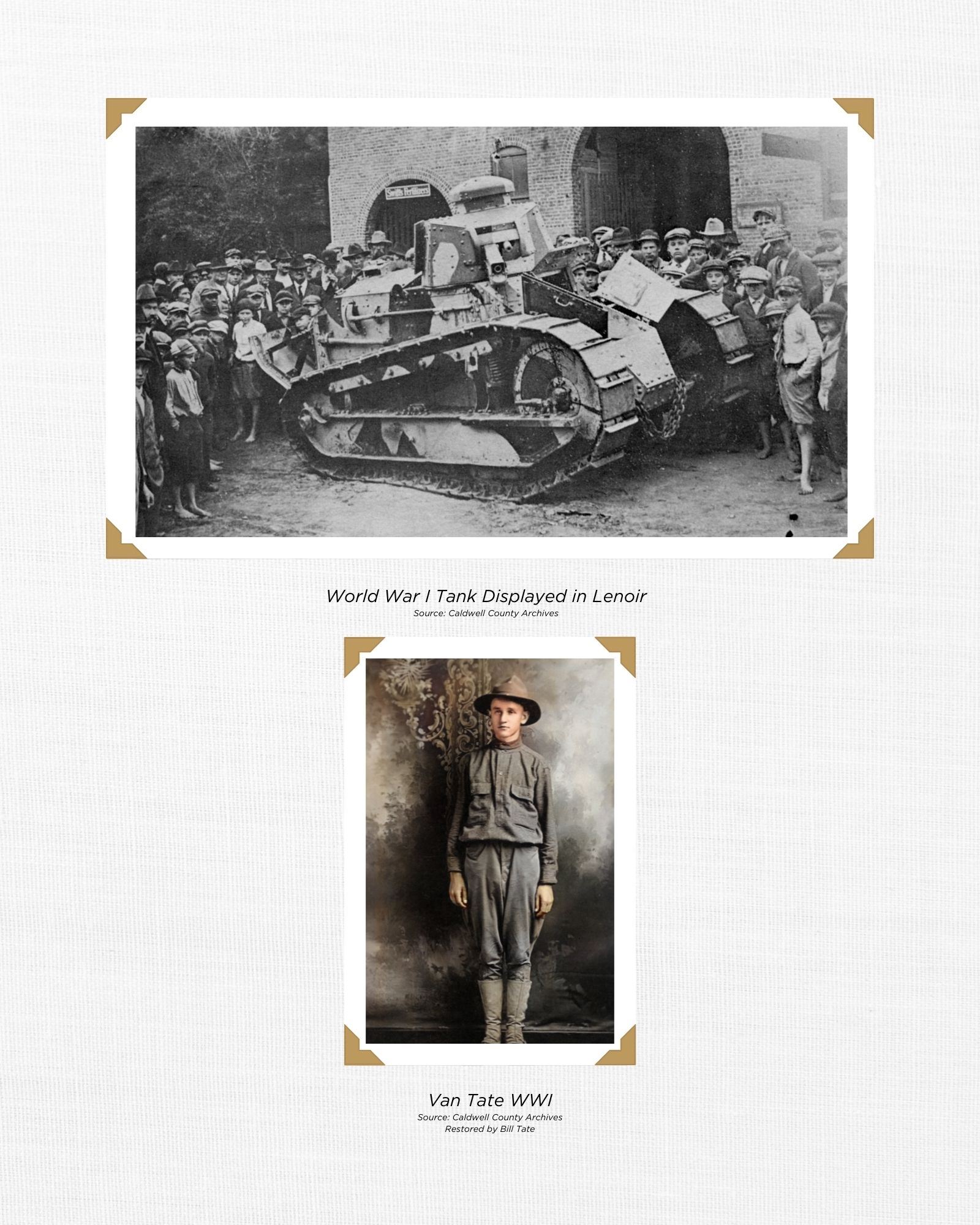 Collage World War I Tank and Soldier