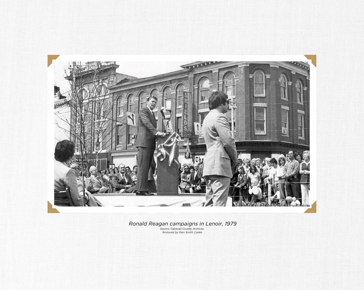 Ronald Reagan campaigns in Lenoir 1979