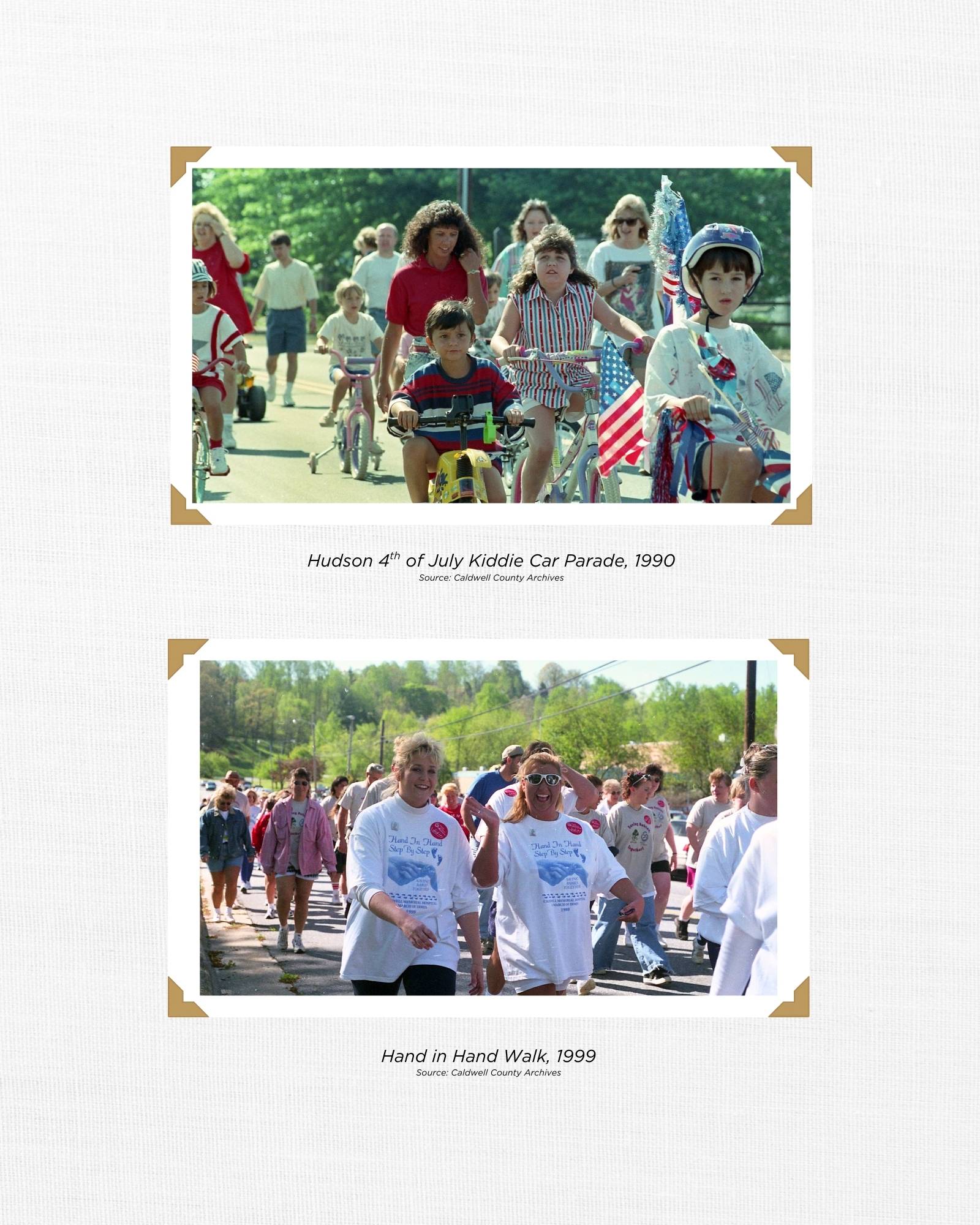 Collage Hudson Kiddie Car Parade  _ Hand in Hand Walk