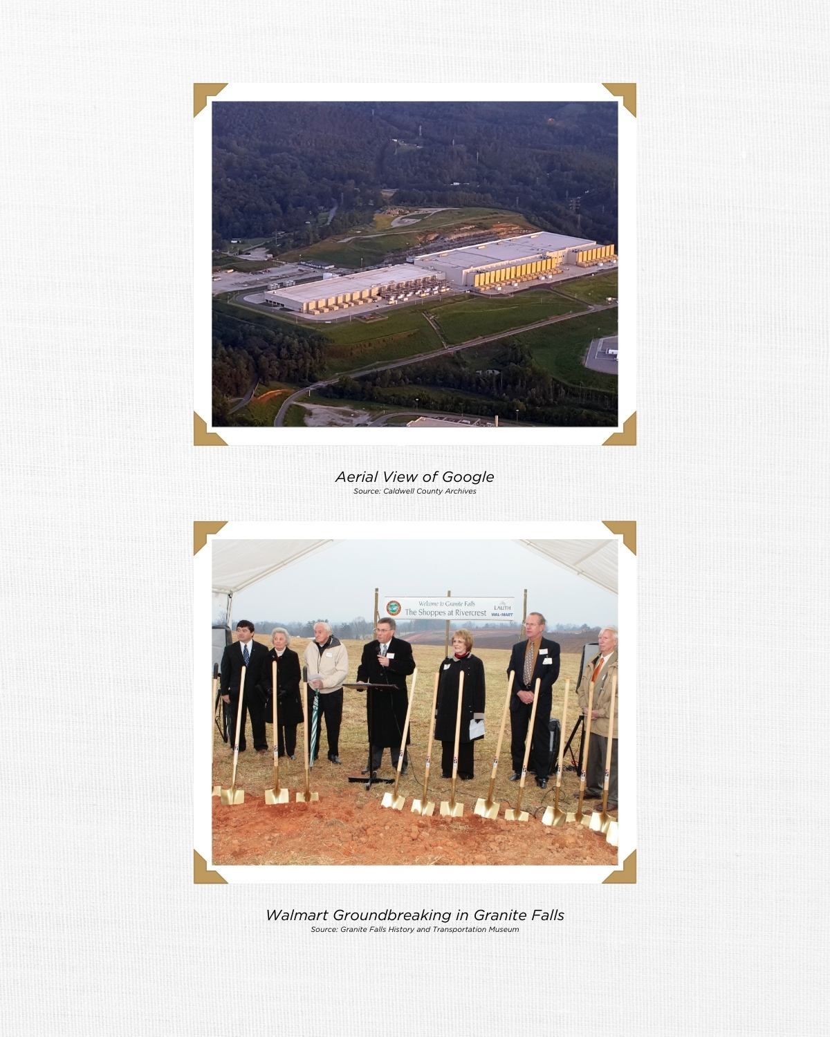 Collage Google and Groundbreaking for Walmart Granite Falls